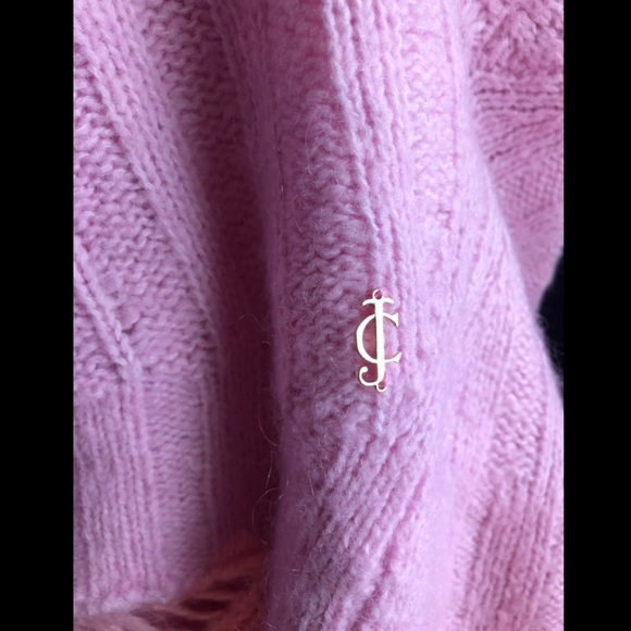 Juicy oversized mohair wool crewneck open knit sweater in bubblegum pink L - Picture 4 of 8